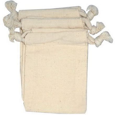 NaturOli, Muslin Draw String Wash Bags, 3 Bags