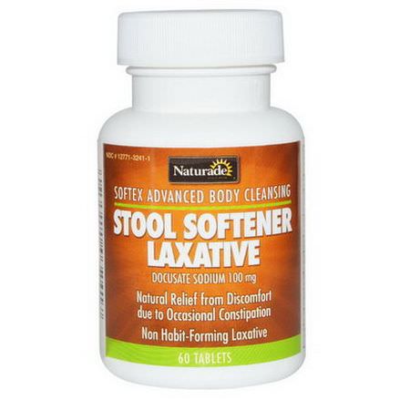 Naturade, Softex Advanced Body Cleansing, Stool Softener Laxative, 60 Tablets
