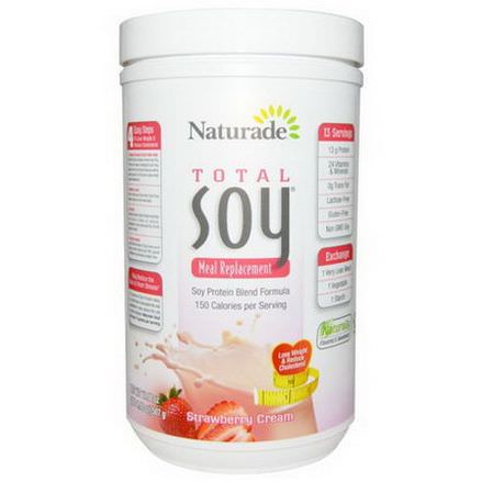 Naturade, Total Soy, Meal Replacement, Strawberry Cream 507g