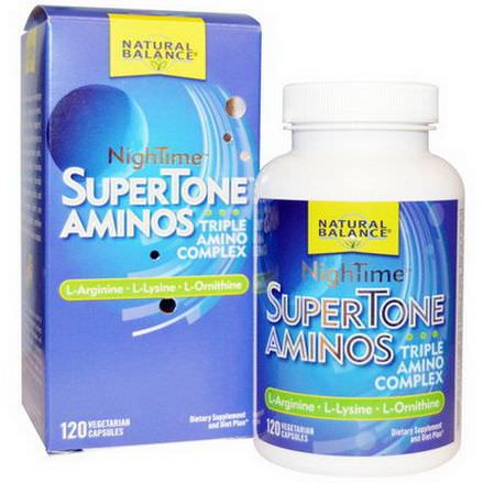 Natural Balance, NighTime Supertone Aminos, Triple Amino Complex, 120 Veggie Caps