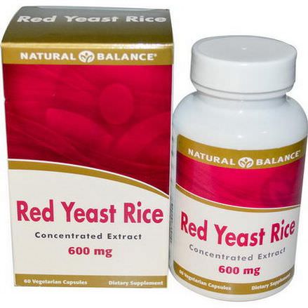 Natural Balance, Red Yeast Rice, 600mg, 60 Veggie Caps