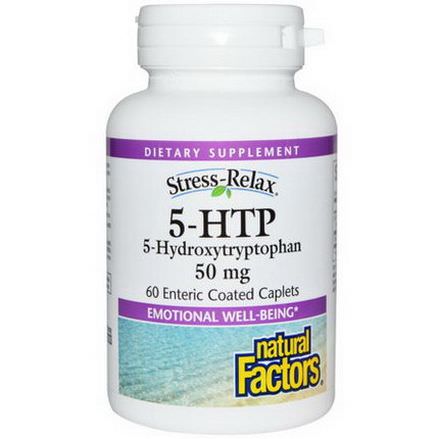 Natural Factors, 5-HTP, 50mg, 60 Enteric Coated Caplets