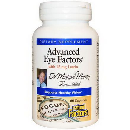 Natural Factors, Advanced Eye Factors, with 15mg Lutein, 60 Capsules