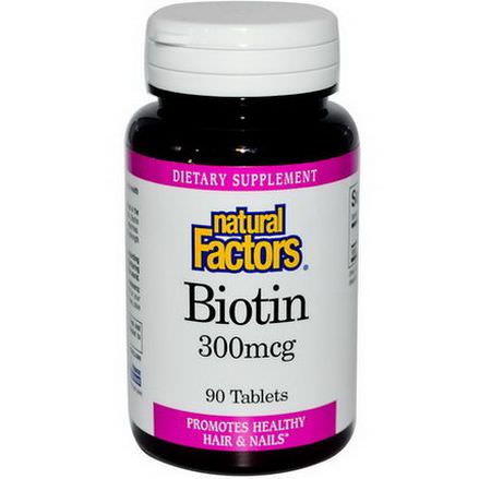 Natural Factors, Biotin, 300mcg, 90 Tablets