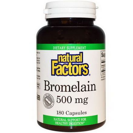 Natural Factors, Bromelain, 500mg, 180 Capsules