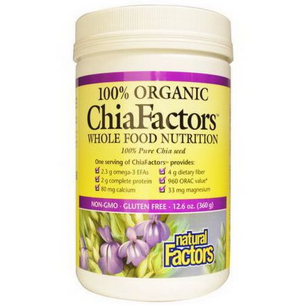 Natural Factors, Chia Factors, Whole Food Nutrition 360g