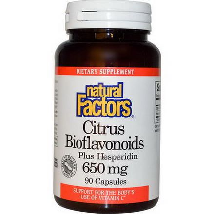 Natural Factors, Citrus Bioflavonoids, 650mg, 90 Capsules