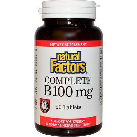 Natural Factors, Complete B, 100mg, 90 Tablets