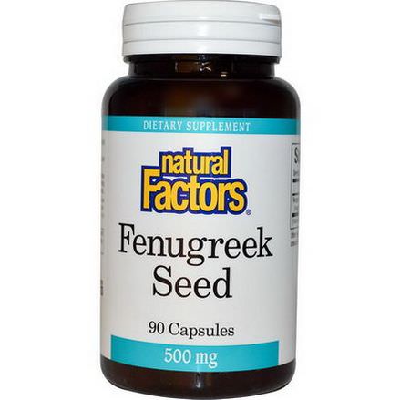 Natural Factors, Fenugreek Seed, 500mg, 90 Capsules