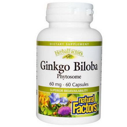 Natural Factors, Ginkgo Biloba, Phytosome, 60mg, 60 Capsules