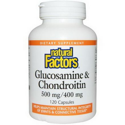 Natural Factors, Glucosamine&Chondroitin, 500mg/400mg, 120 Capsules
