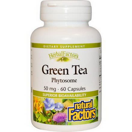 Natural Factors, Green Tea Phytosome, 50mg, 60 Capsules