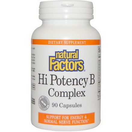 Natural Factors, Hi Potency B Complex, 90 Capsules