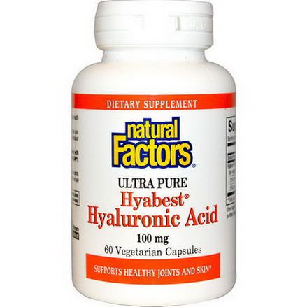 Natural Factors, Hyabest Hyaluronic Acid, 100mg, 60 Veggie Caps