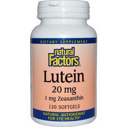Natural Factors, Lutein, 20mg, 120 Softgels