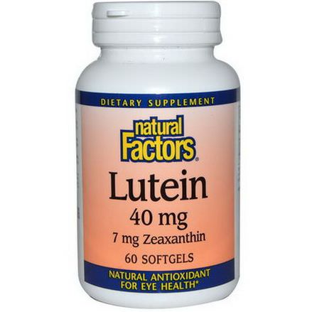 Natural Factors, Lutein, 40mg, 60 Softgels