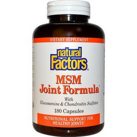 Natural Factors, MSM Joint Formula, 180 Capsules