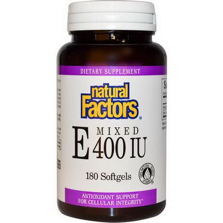 Natural Factors, Mixed E, 400 IU, 180 Softgels