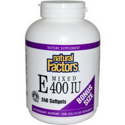 Natural Factors, Mixed E, 400 IU, 240 Softgels
