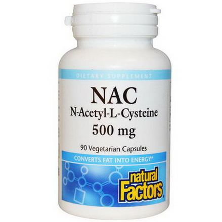 Natural Factors, N-Acetyl-L Cysteine, 500mg, 90 Veggie Caps