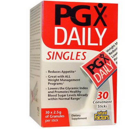 Natural Factors, PGX Daily, Singles, Unflavored Granules, 30 Sticks 2.5g Each