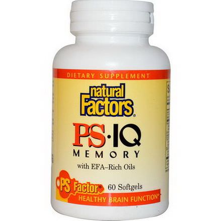 Natural Factors, PS IQ Memory with EFA-Rich Oils, 60 Softgels