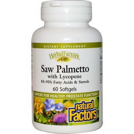 Natural Factors, Saw Palmetto with Lycopene, 60 Softgels