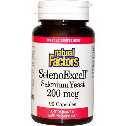 Natural Factors, SelenoExcell, Selenium Yeast, 200mcg, 90 Capsules