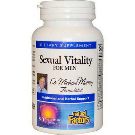 Natural Factors, Sexual Vitality For Men, 90 Veggie Caps
