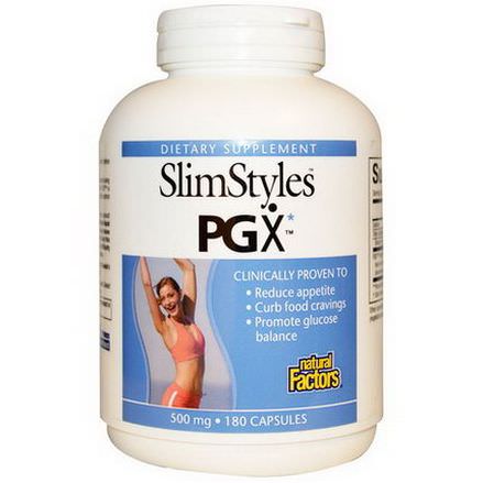 Natural Factors, Slim Styles PGX, 500mg, 180 Capsules