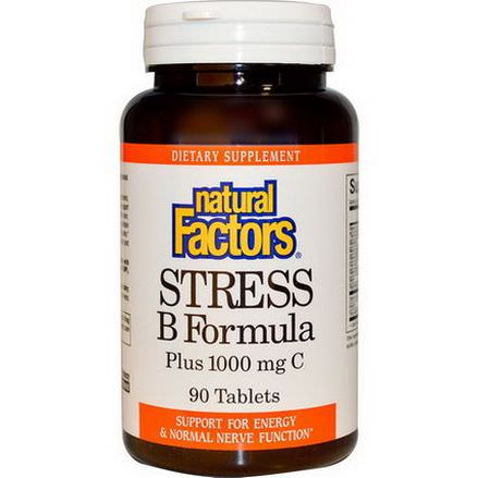 Natural Factors, Stress B Formula, Plus 1000mg C, 90 Tablets