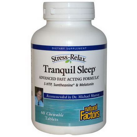 Natural Factors, Stress-Relax, Tranquil Sleep, 60 Chewable Tablets