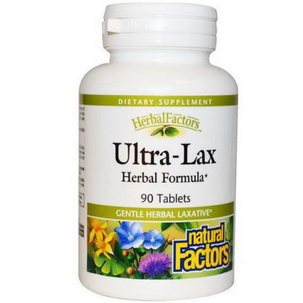Natural Factors, Ultra-Lax, Herbal Formula, 90 Tablets