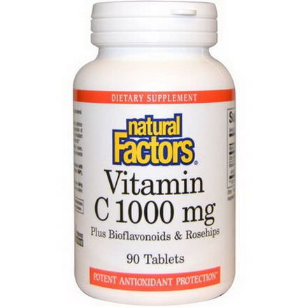Natural Factors, Vitamin C, 1000mg, 90 Tablets