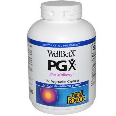 Natural Factors, WellBetX PGX, Plus Mulberry, 180 Veggie Caps