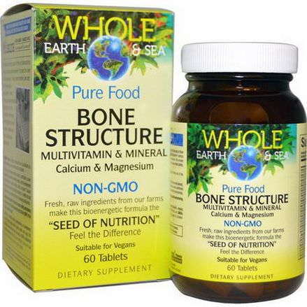 Natural Factors, Whole Earth&Sea, Bone Structure Multivitamin&Mineral, 60 Tablets