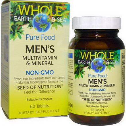 Natural Factors, Whole Earth&Sea, Men's Multivitamin&Mineral, 60 Tablets