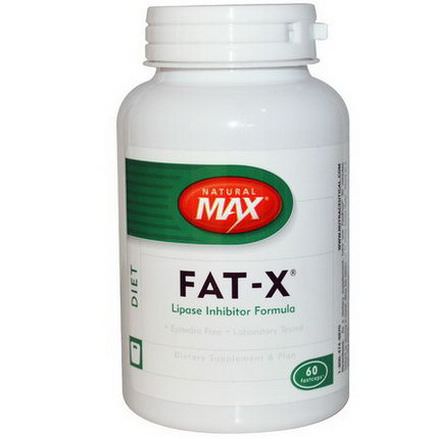 Natural Max, Fat-X, Lipase Inhibitor Formula, 60 Fastcaps
