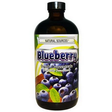 Natural Sources, Blueberry Drink Concentrate, Naturally Sweetened 480ml