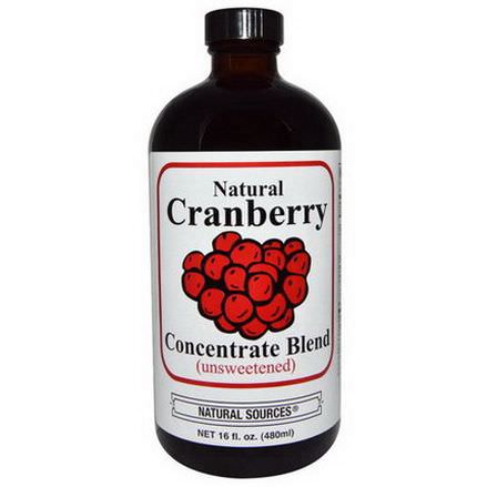 Natural Sources, Natural Cranberry Concentrate Blend, Unsweetened 480ml