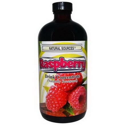 Natural Sources, Raspberry Drink Concentrate, Naturally Sweetened 480ml