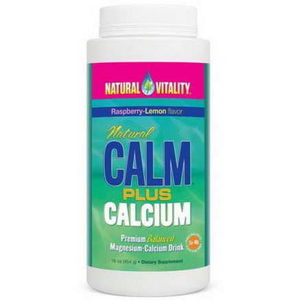 Natural Vitality, Natural Calm Plus Calcium, Organic Raspberry-Lemon Flavor 454g