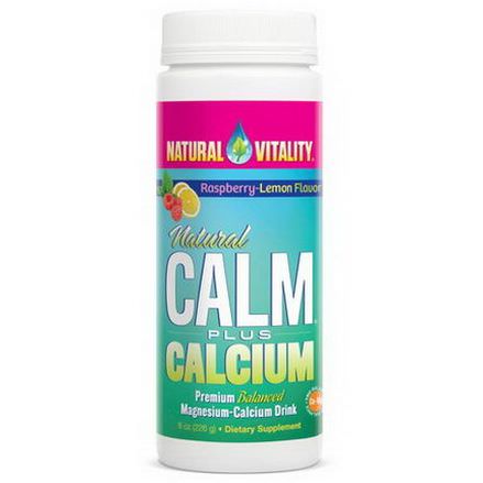 Natural Vitality, Natural Calm Plus Calcium, Raspberry-Lemon Flavor 226g