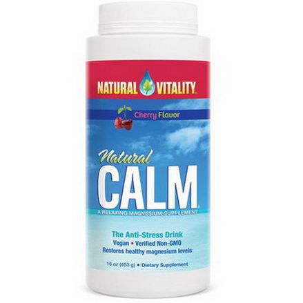 Natural Vitality, Natural Calm, The Anti-Stress Drink, Cherry Flavor 453g