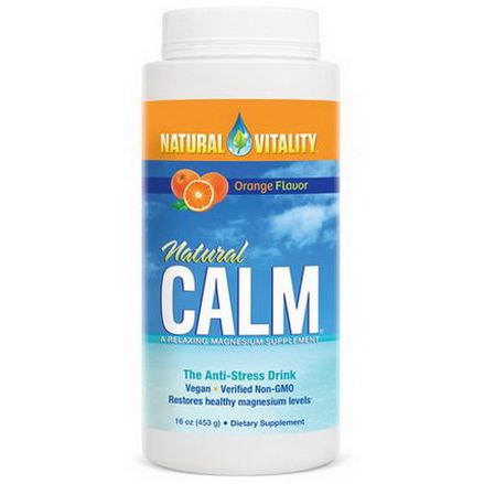 Natural Vitality, Natural Calm, The Anti-Stress Drink, Organic Orange Flavor 453g