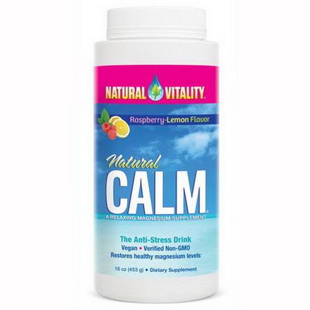 Natural Vitality, Natural Calm, The Anti-Stress Drink, Raspberry-Lemon Flavor 453g