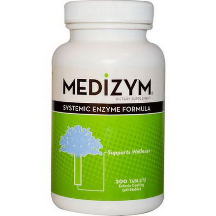 Naturally Vitamins, Medizym, Systemic Enzyme Formula, 200 Tablets