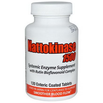 Naturally Vitamins, Nattokinase 1500, 120 Enteric Coated Tablets