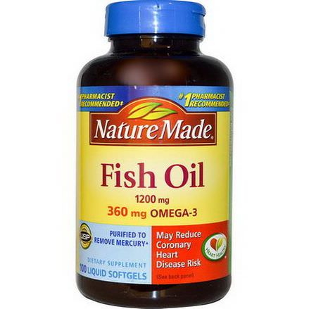 Nature Made, Fish Oil, 1200mg, 100 Liquid Softgels