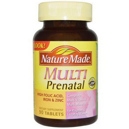 Nature Made, Multi Prenatal, Complete Multi Vitamin/Mineral, 90 Tablets